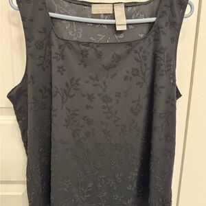 Liz Claiborne Black Floral Blouse